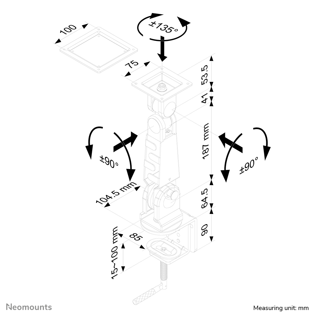 Neomounts FPMA-D400 Monitorarm 10-30"